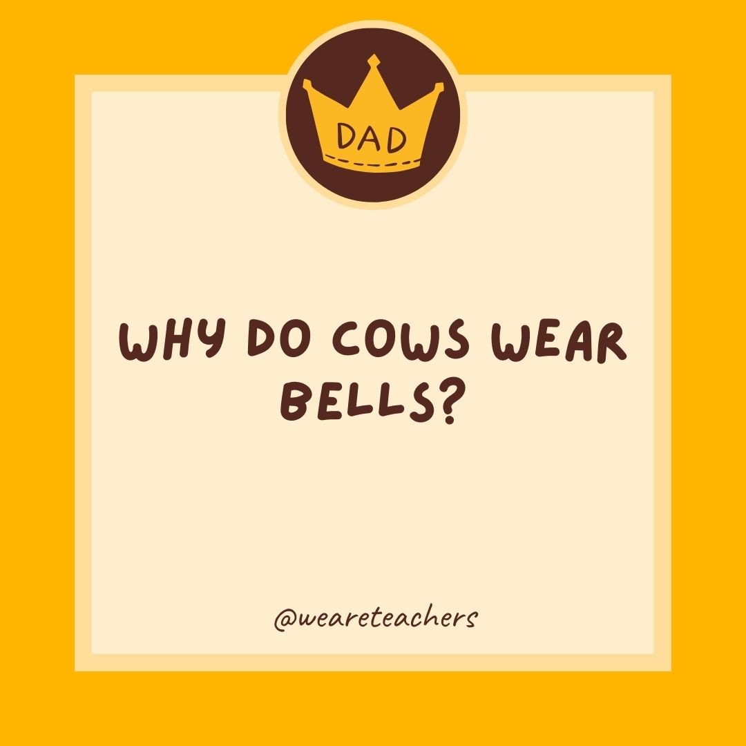 Why do cows wear bells?
