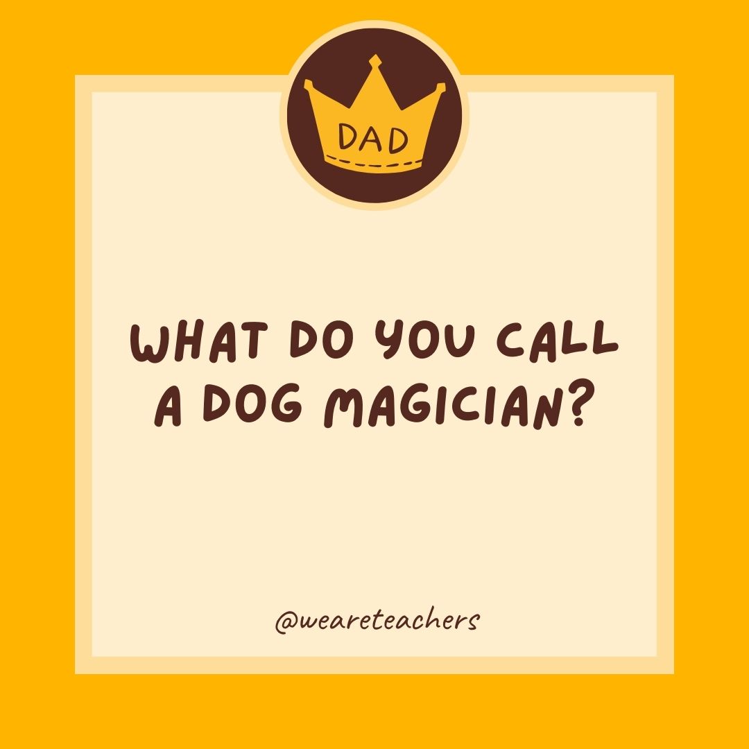 What do you call a dog magician?
