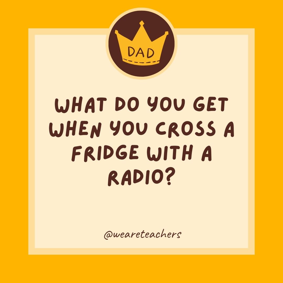 What do you get when you cross a fridge with a radio?
