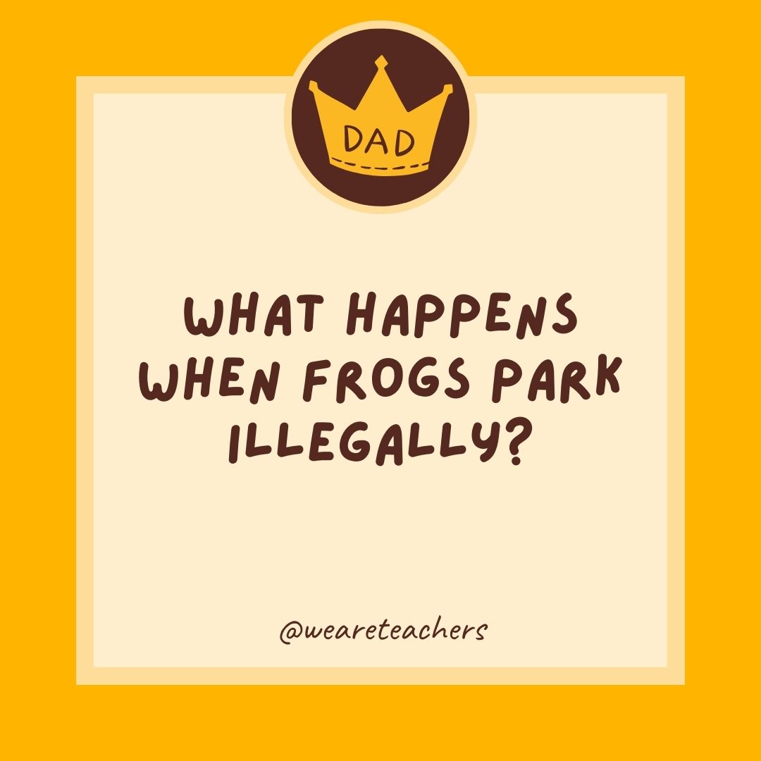 What happens when frogs park illegally?
