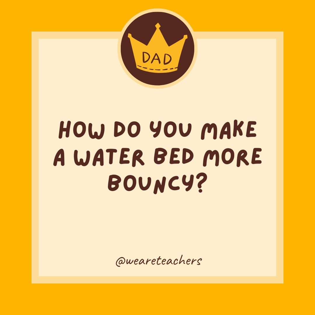 How do you make a water bed more bouncy?
