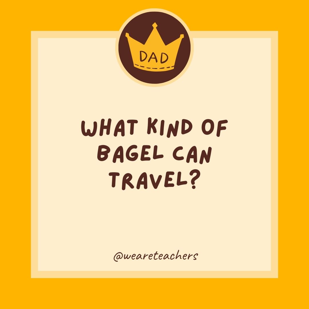 What kind of bagel can travel?
