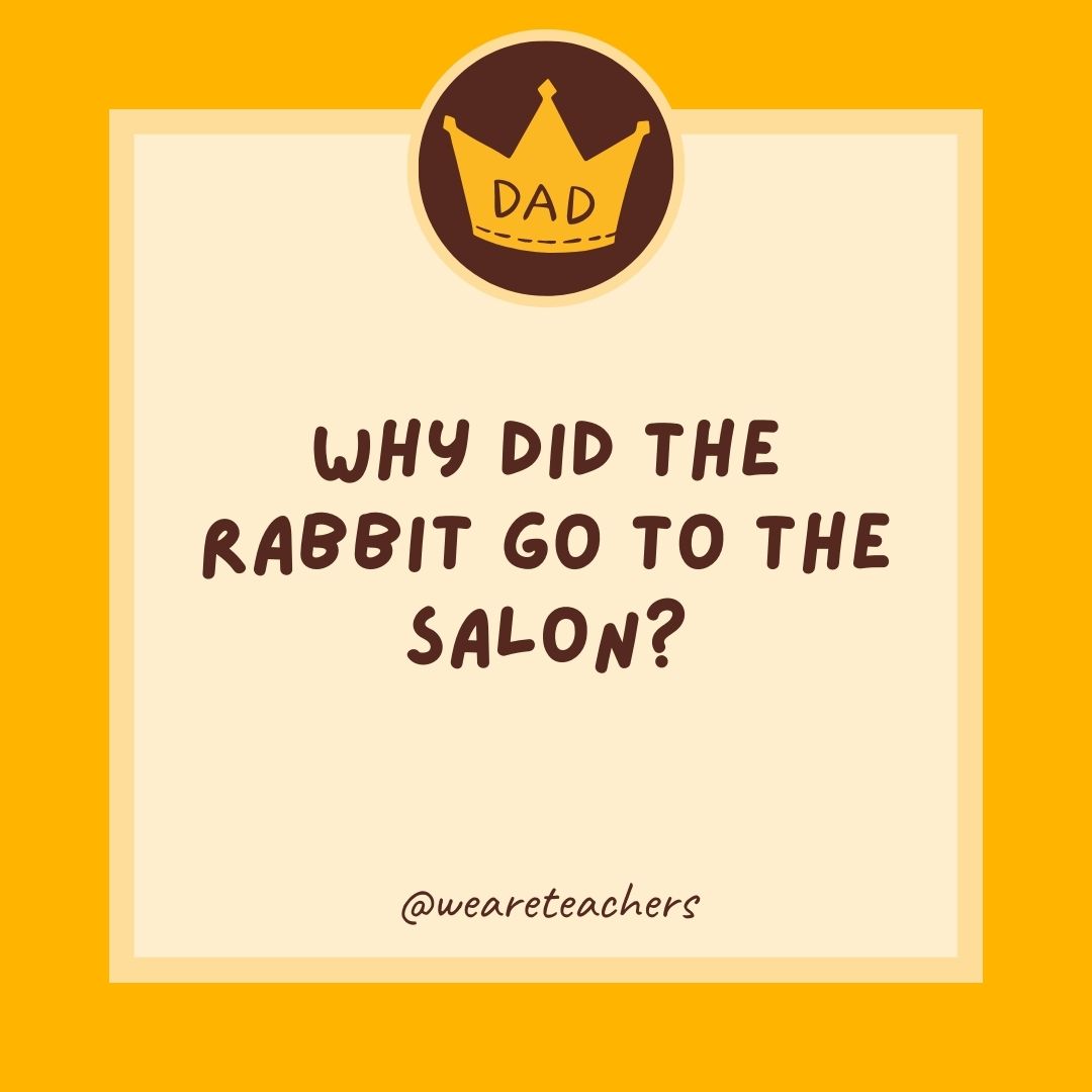 Why did the rabbit go to the salon?
