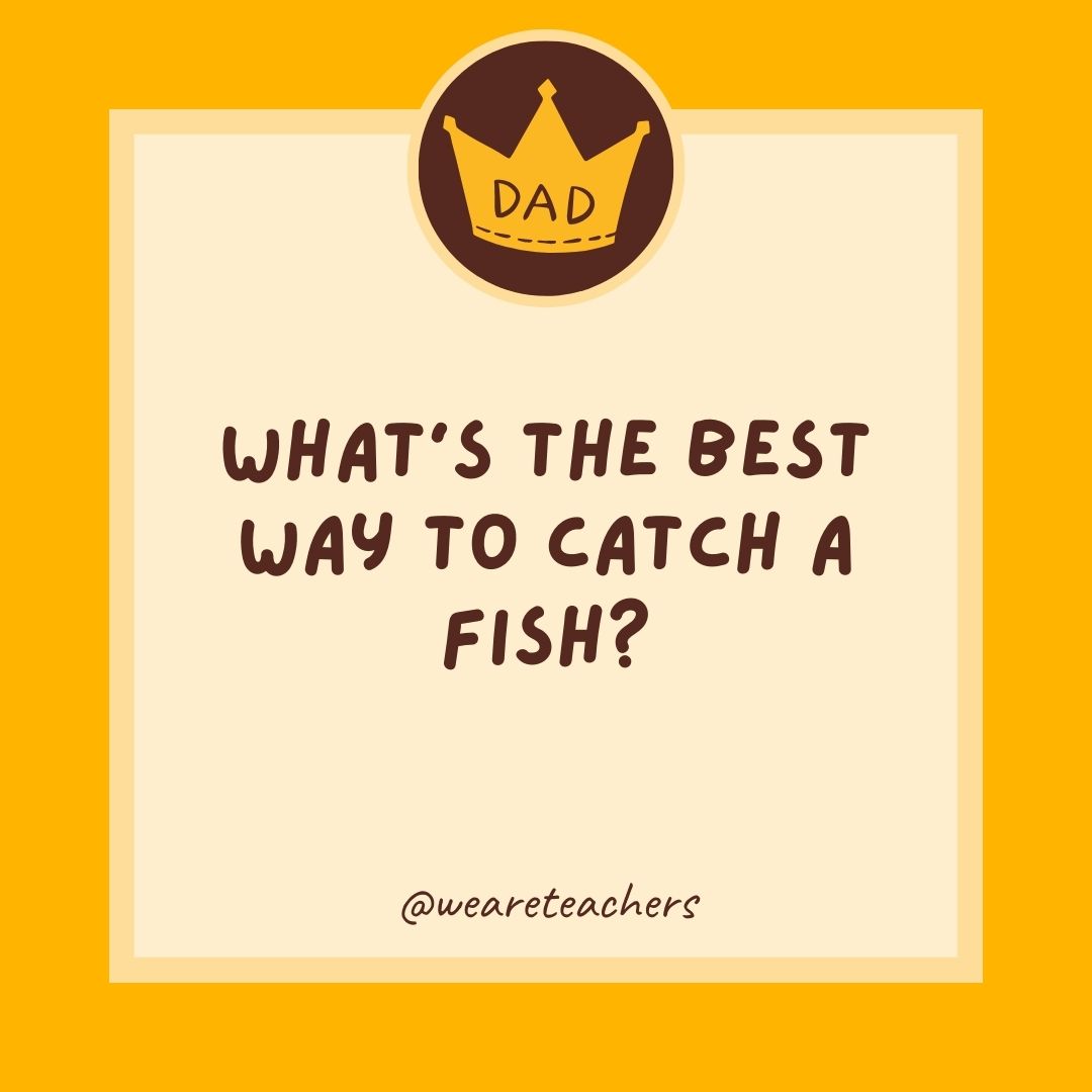 What's the best way to catch a fish?
- dad jokes for kids