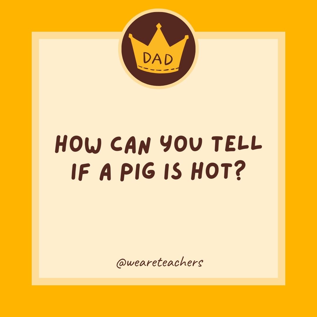 How can you tell if a pig is hot?
