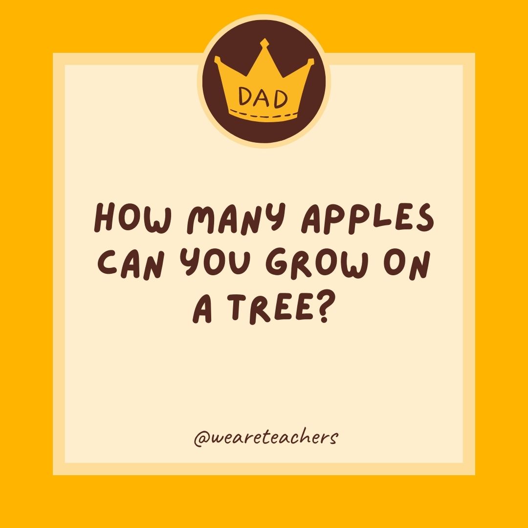 How many apples can you grow on a tree?- dad jokes for kids
