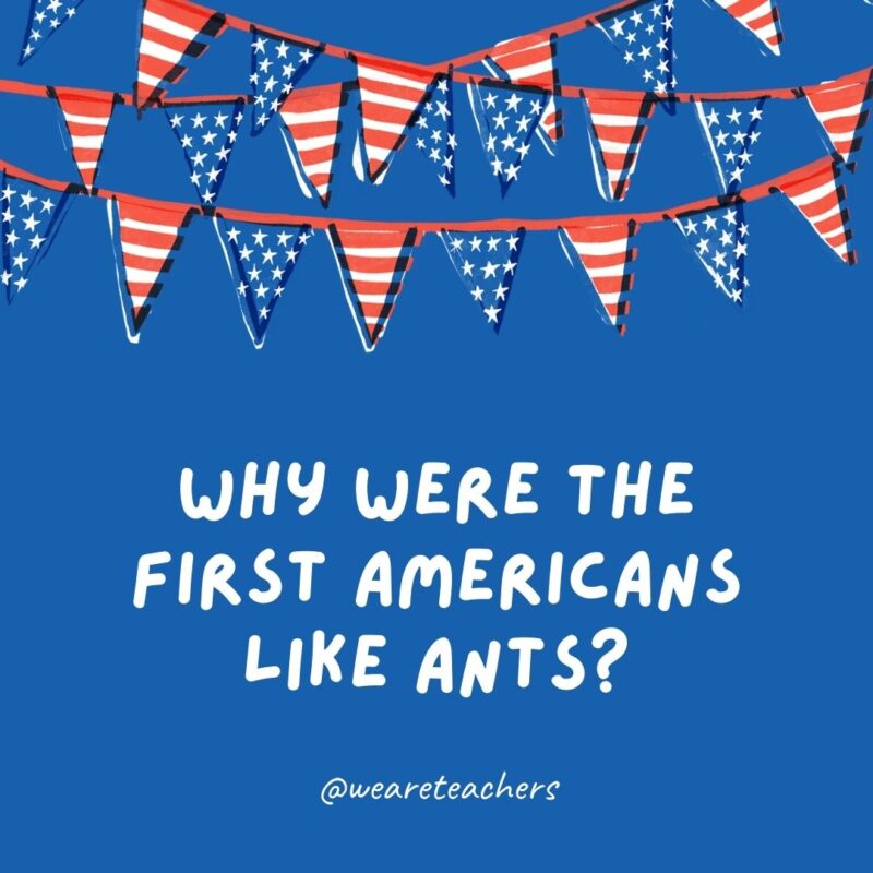 Why were the first Americans like ants?