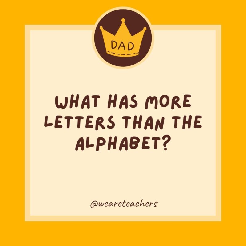 What has more letters than the alphabet?