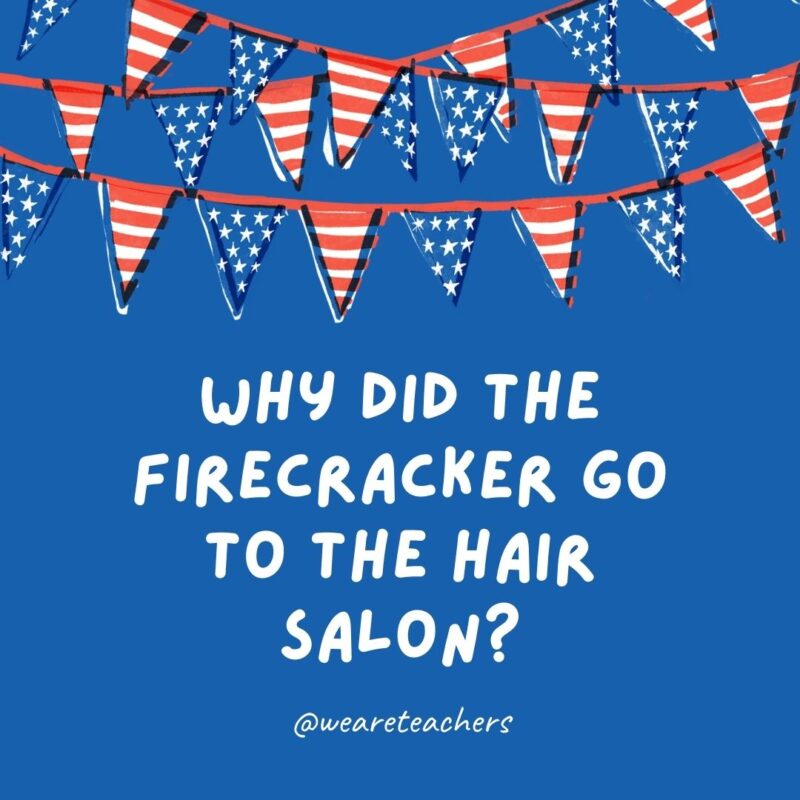 Why did the firecracker go to the hair salon?