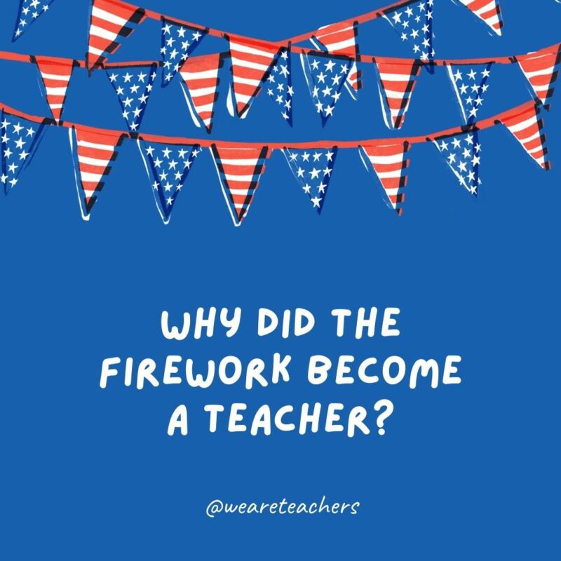 Why did the firework become a teacher?