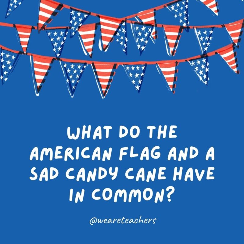 What do the American flag and a sad candy cane have in common?