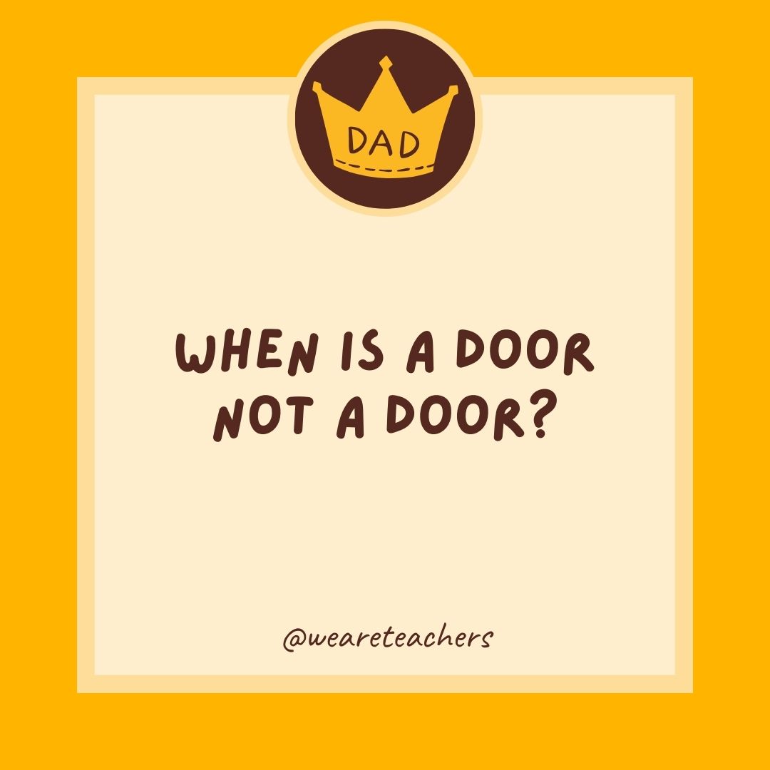 When is a door not a door?
