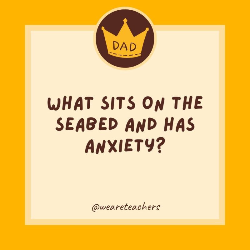 What sits on the seabed and has anxiety? A nervous wreck.