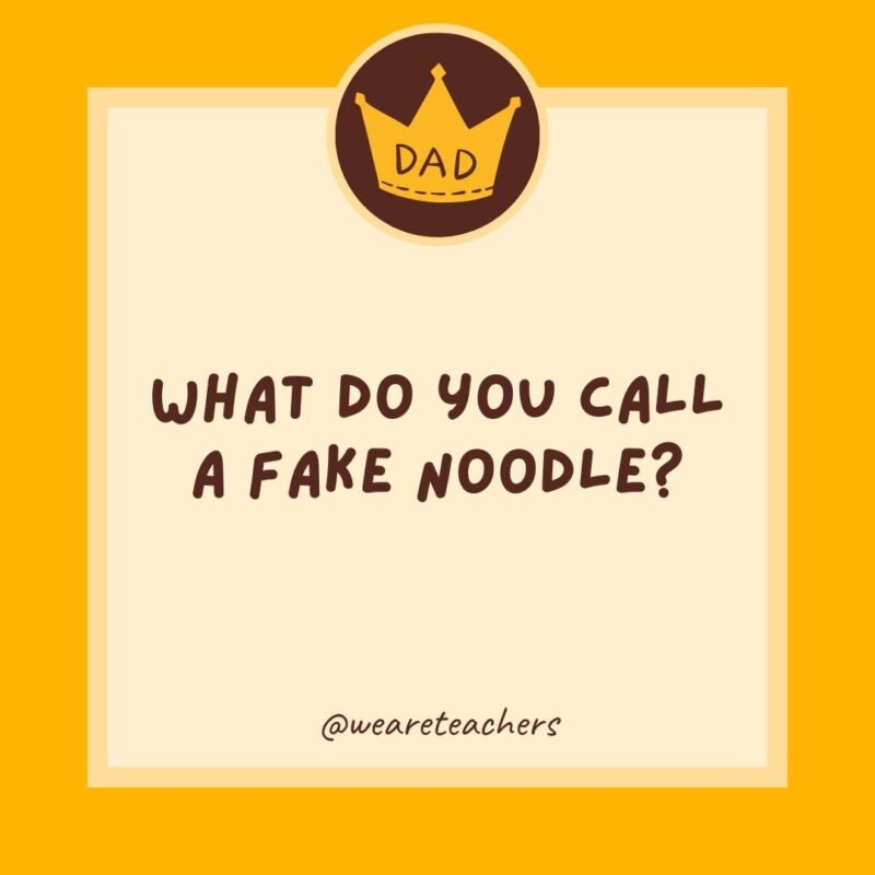 What do you call a fake noodle?