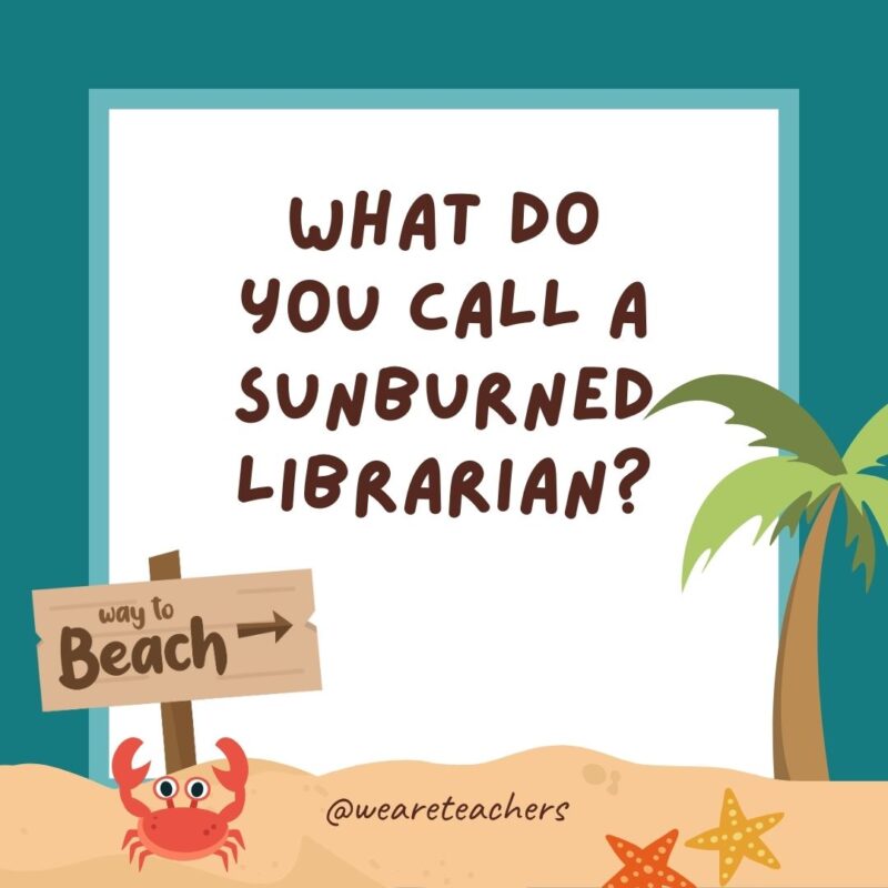 What do you call a sunburned librarian? What do you call a sunburned librarian?