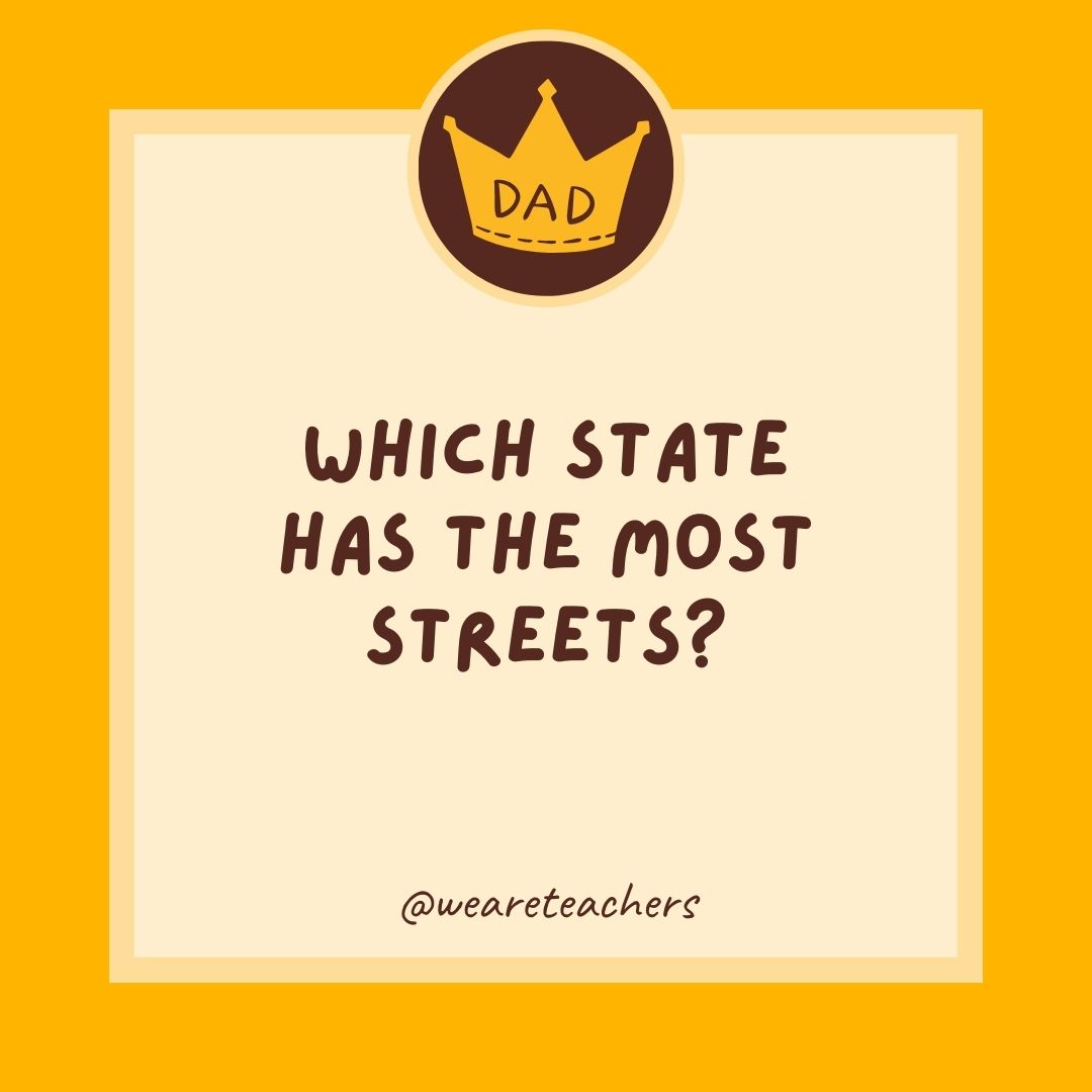 Which state has the most streets?