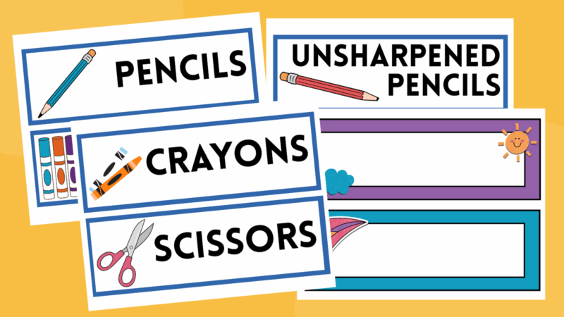Classroom Labels Article Image (Free) Printable Classroom Labels