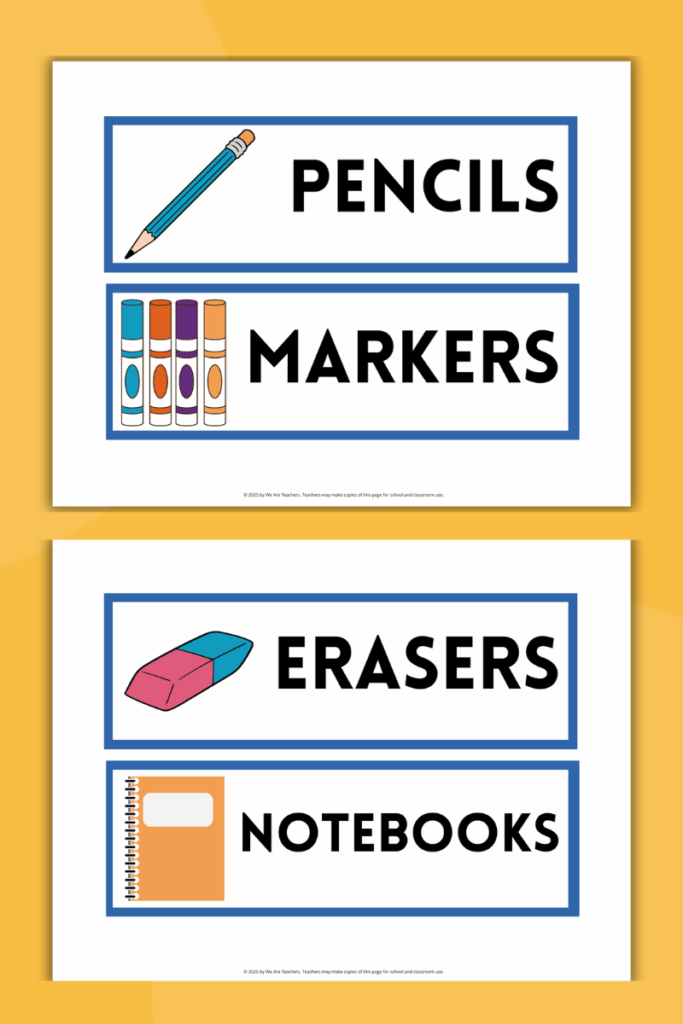 Label student materials Label student materials