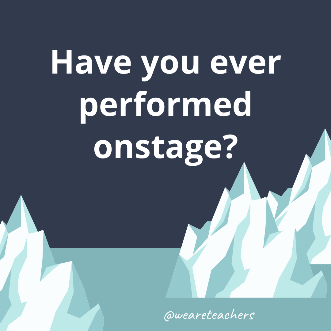 Have you ever cooked performed onstage?