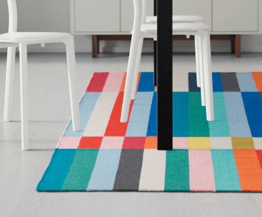 Colorful Rug A colorful rug is shown.