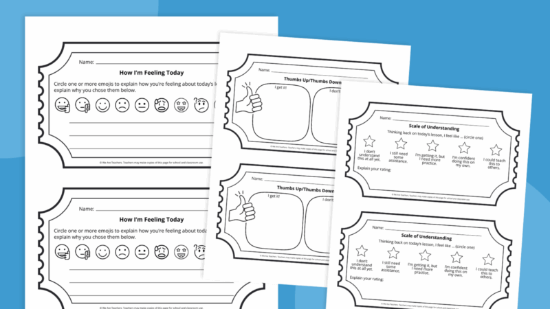 24 Exit Ticket Ideas and Examples That Give Immediate Feedback - Classroom