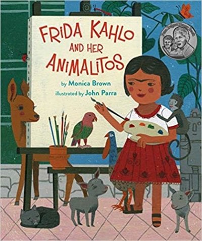 frida kahlo animalitos Book cover for Frida Kahlo and her Animalitos by Monica Brown, as an example of kindergarten books