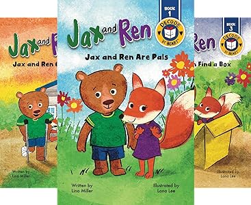 Jax and Ren Book covers for Jax and Ren book series as an example of decodable books