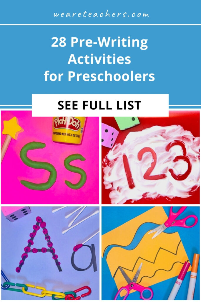 Use these pre-writing activities for preschoolers to help your students develop the fine motor skills they'll need to write.