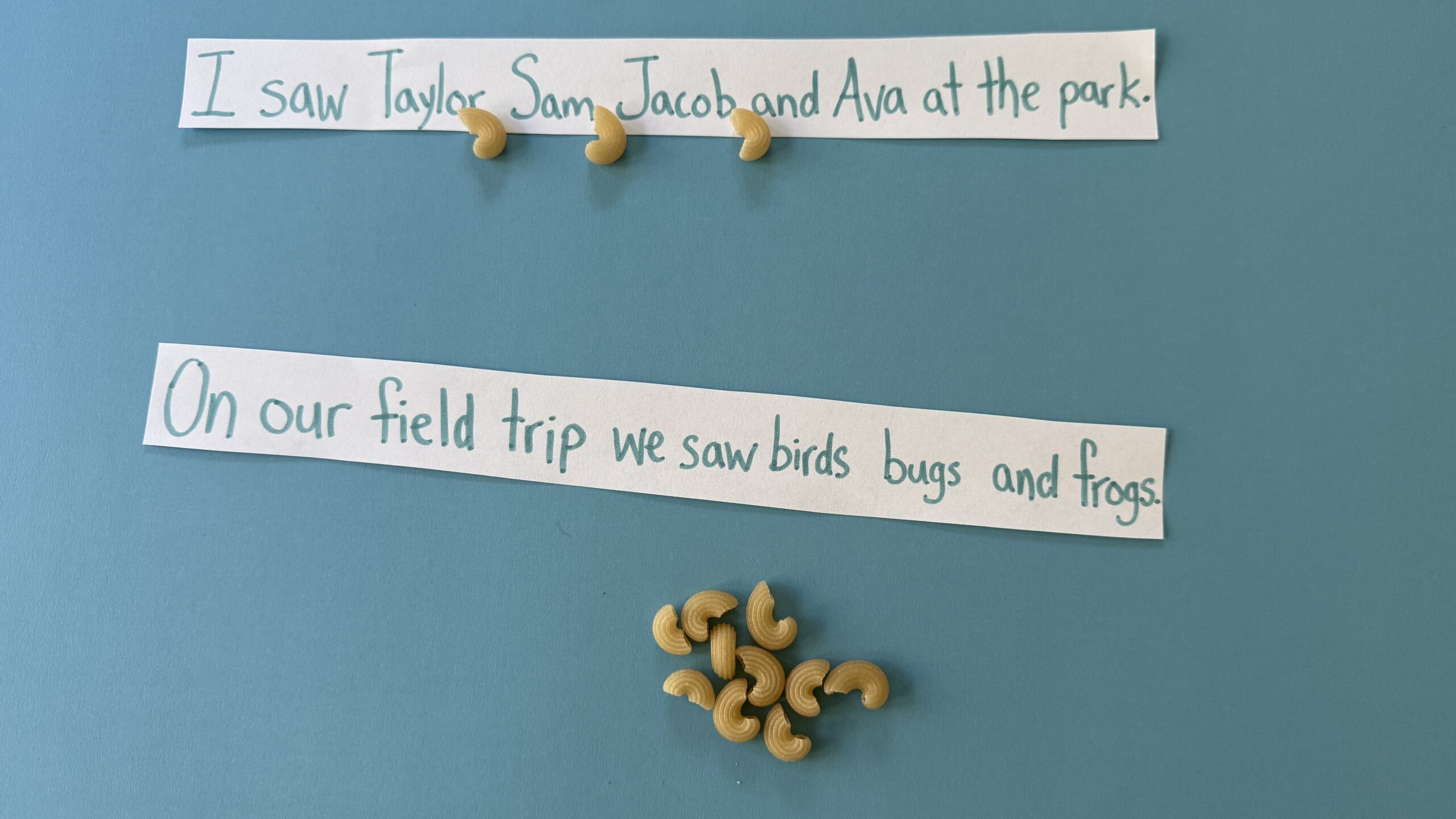 Pasta Commas printable with dry pieces of pasta Pasta Commas printable with dry pieces of pasta