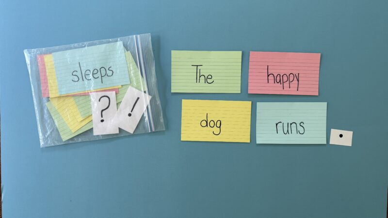 Sentence Mix-Up with colorful paper Sentence Mix-Up with colorful paper