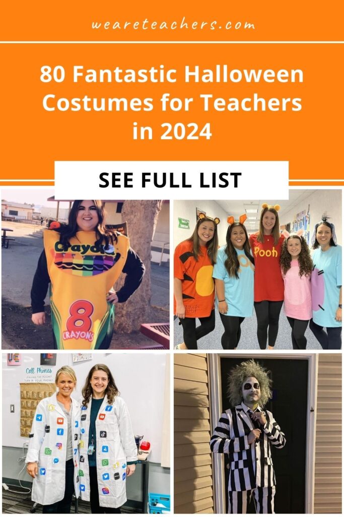 These teacher Halloween costumes for individuals, duos, and groups have something to fit every interest, price range, and grade level!