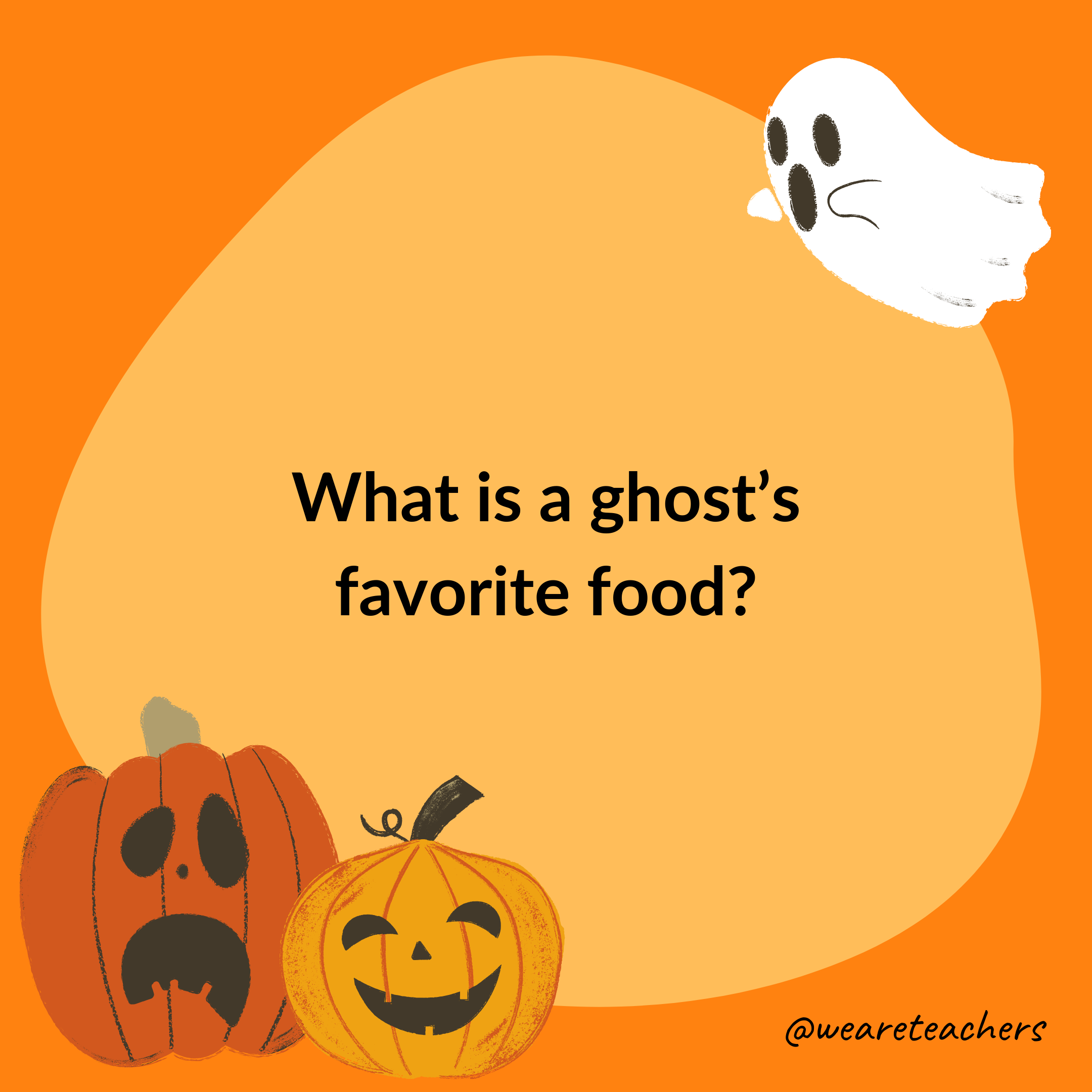 What is a ghost’s favorite food?- halloween jokes for kids