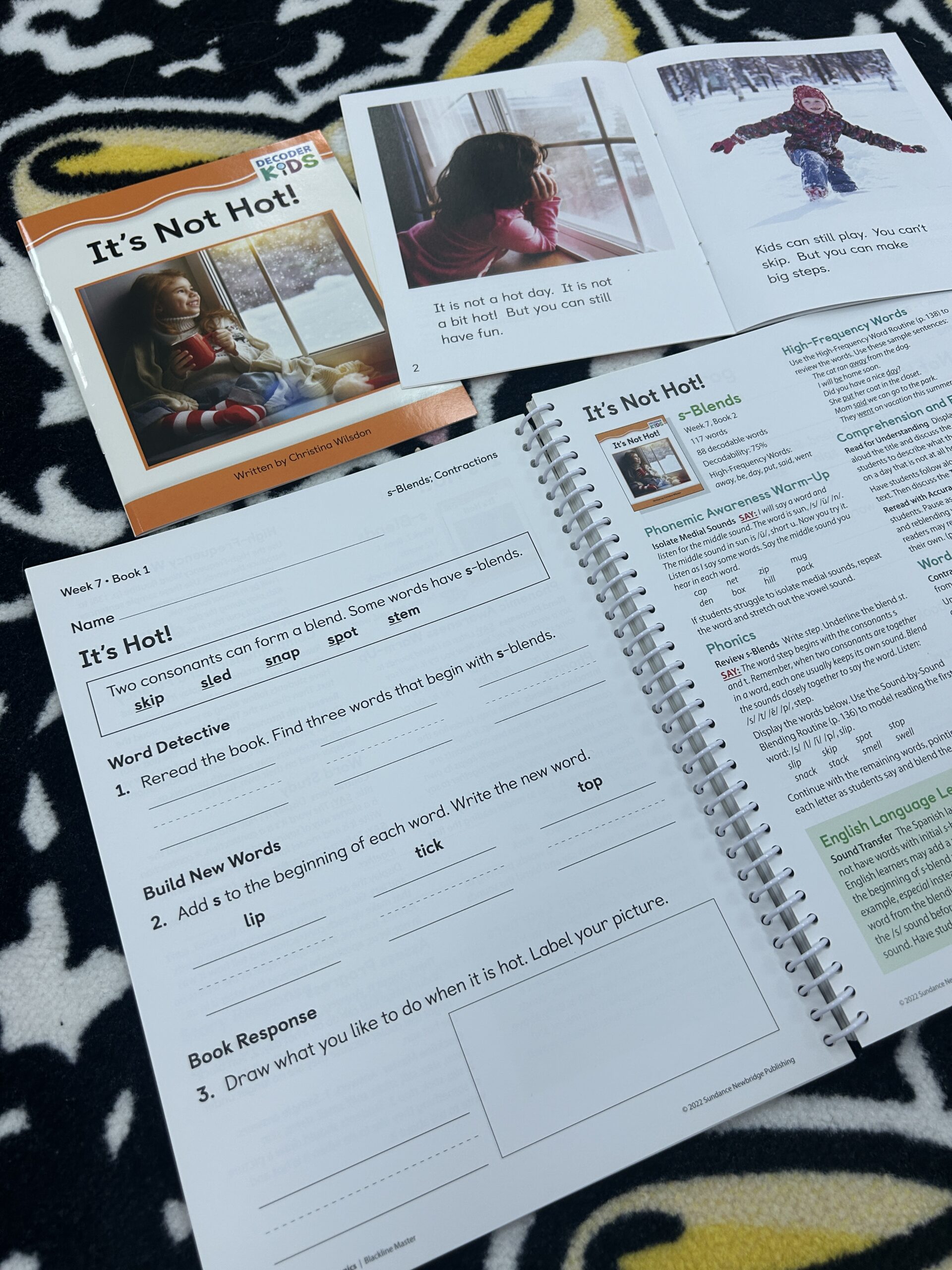 Why I’m Hooked on Decoder Kids Phonics for Early Literacy Success Image of the teacher's guide from the Decoder Kids Phonics Kit