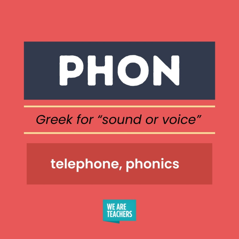 PHON, Greek for sound or voice