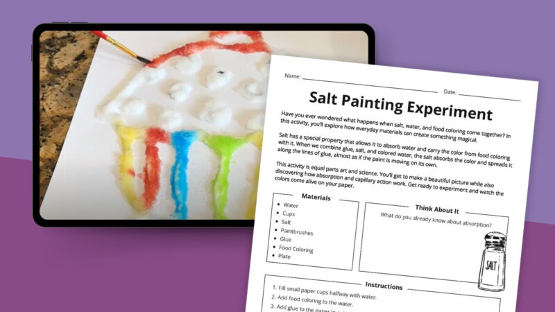 Salt Painting Experiment