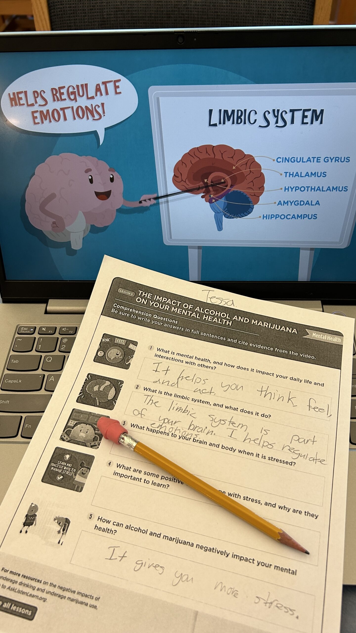 These Drug and Alcohol Awareness Lessons Sparked Amazing Classroom Discussions Image of video and worksheets from Ask, Listen, Learn lesson resources