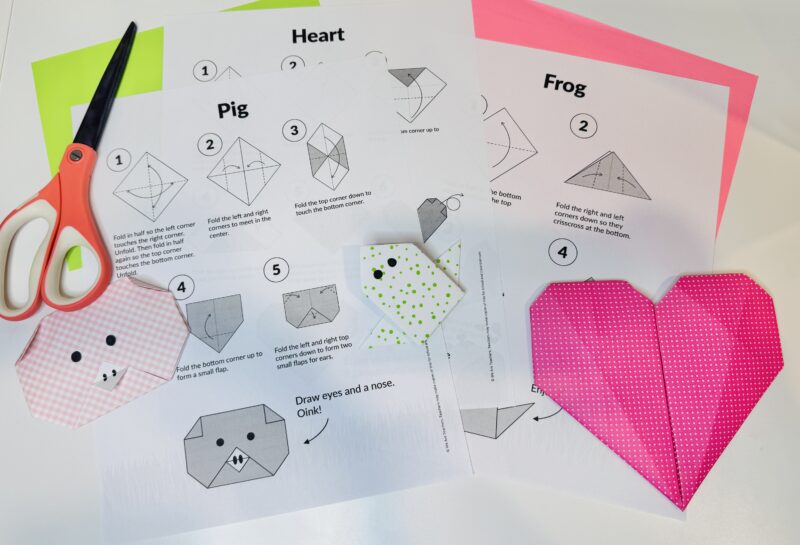Easy Origami Printable Growth Mindset Activity easy origami free printables for students with a few oragami examples and scissors