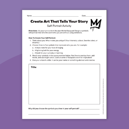 Jean-Michel Basquiat Art Activity Jean-Michel Basquiat art activity with comprehension questions