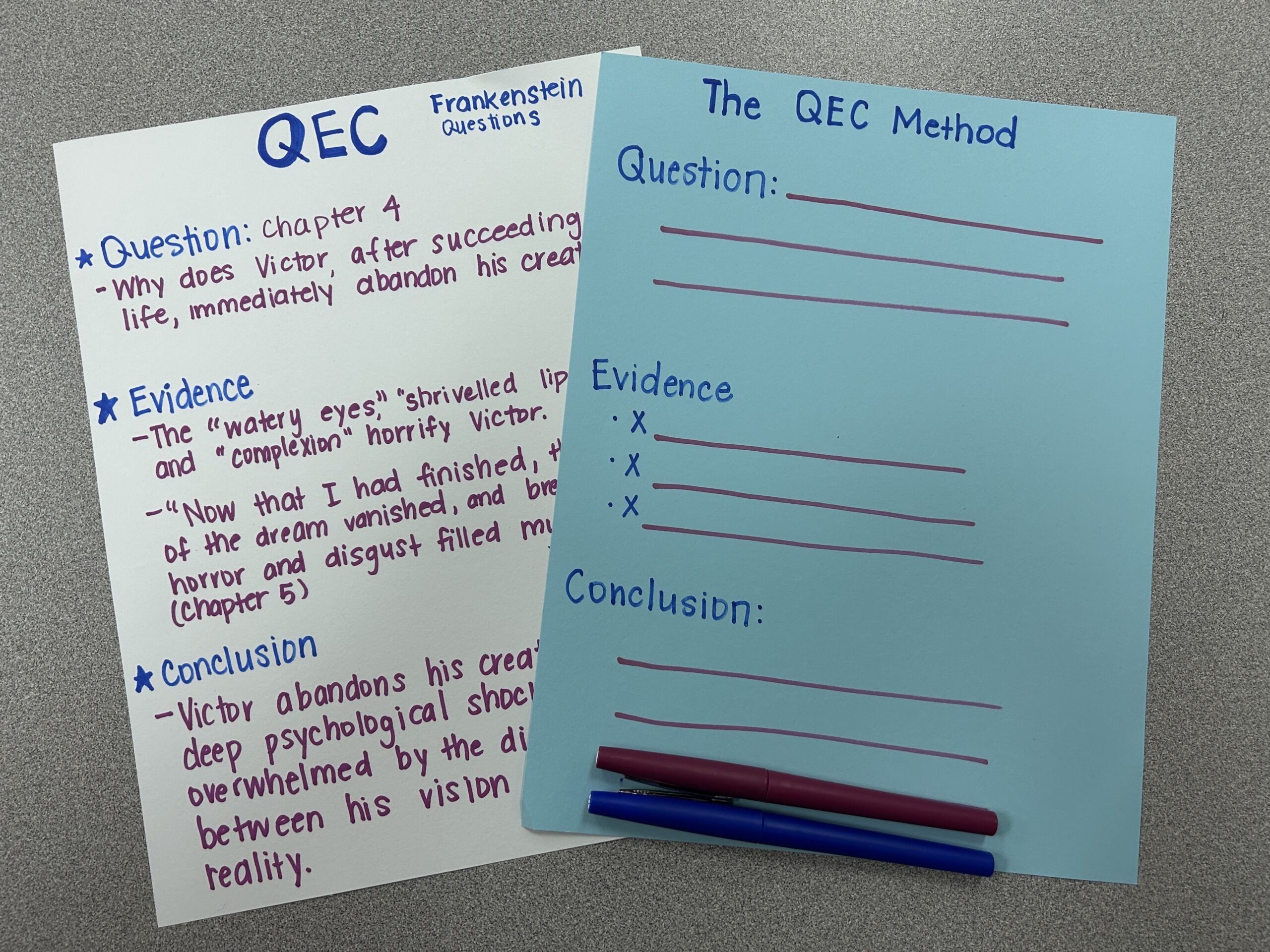 QEC Note Taking Strategies an example and outline of the QEC method of taking notes
