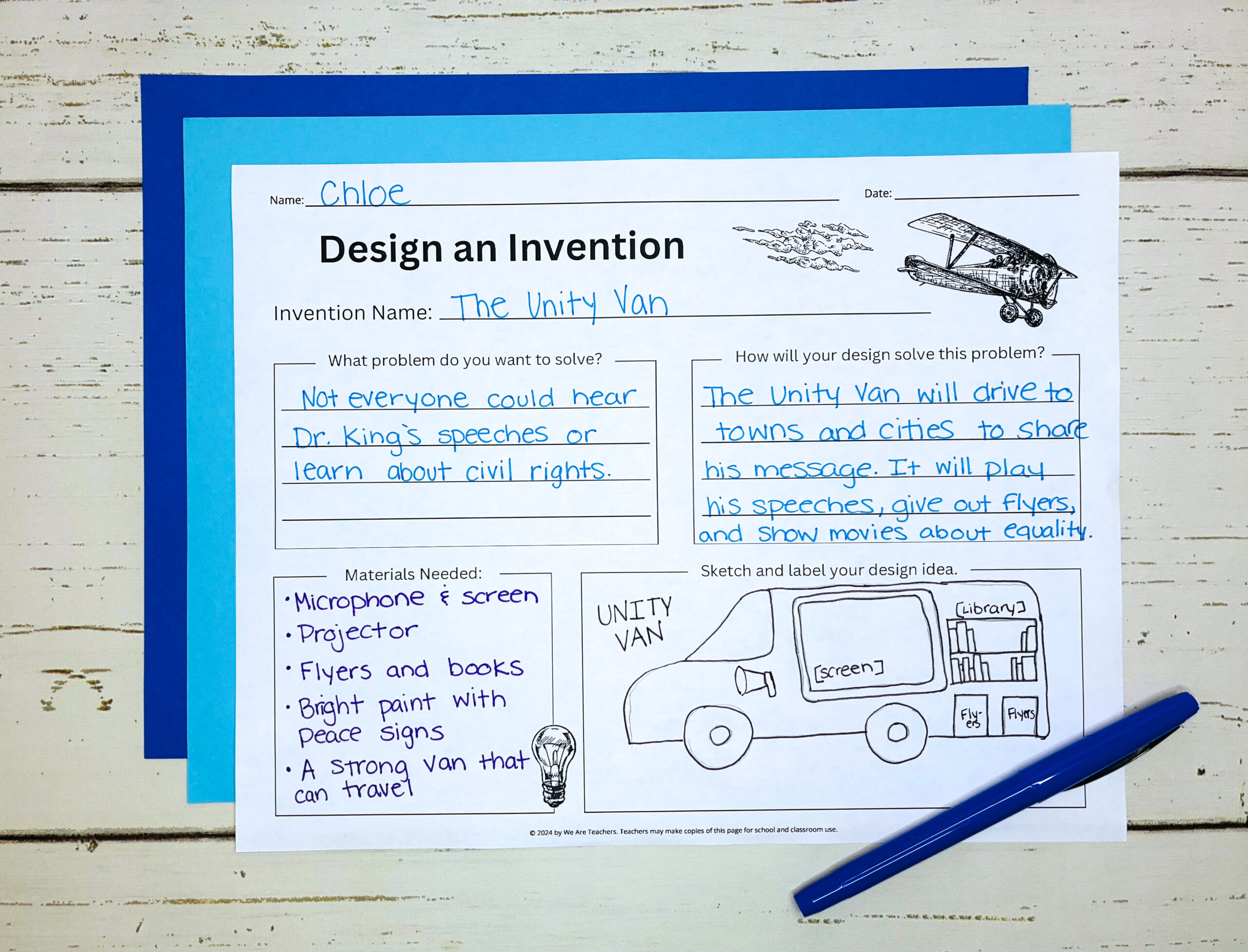 Design an Invention Martin Luther King Jr. Activities design an invention worksheet in honor of Martin Luther King Jr.