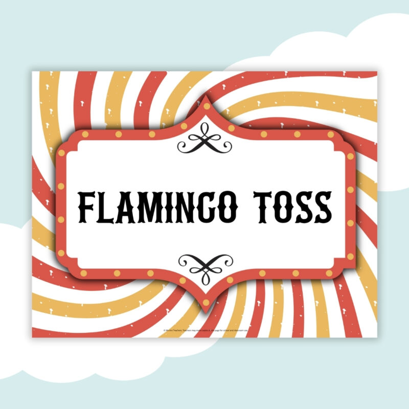 flamingo toss flamingo toss carnival sign