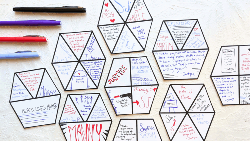 Hexagonal One Pager Examples hexagonal one pager examples student examples with colorful pens