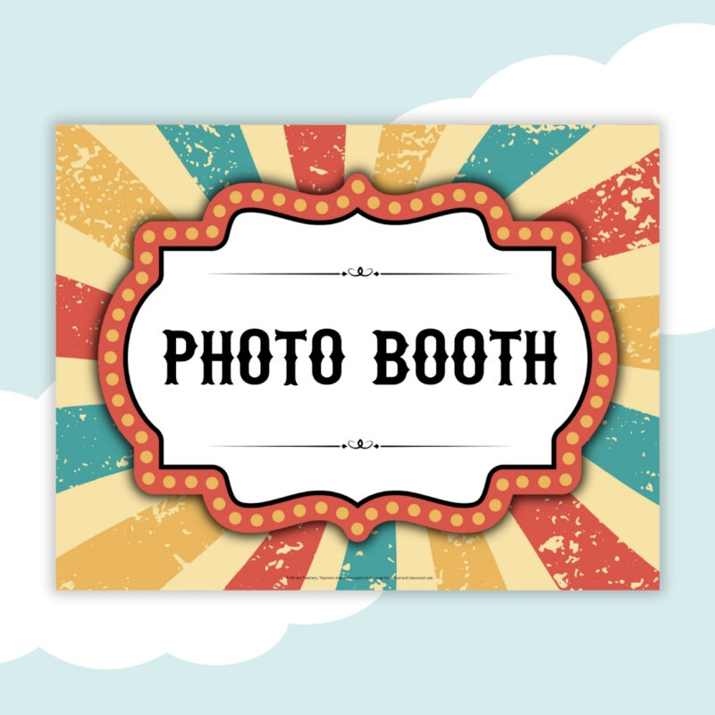 photo booth photo booth carnival sign