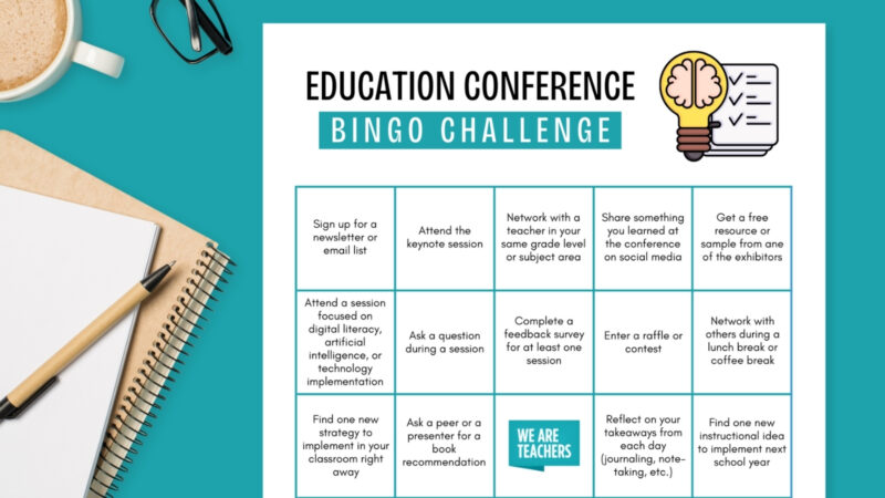 Conference Bingo an image of an educational conference bingo printable