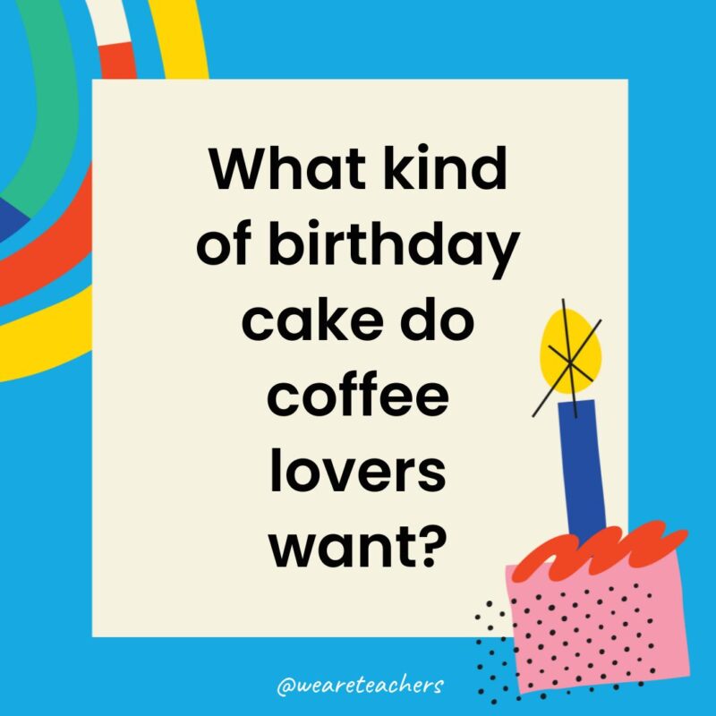 What kind of birthday cake do coffee lovers want?