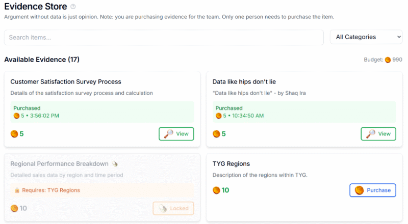 Data like hips don't lie: evidence store