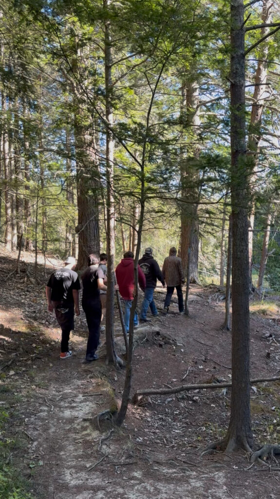 Trundy's students hiking