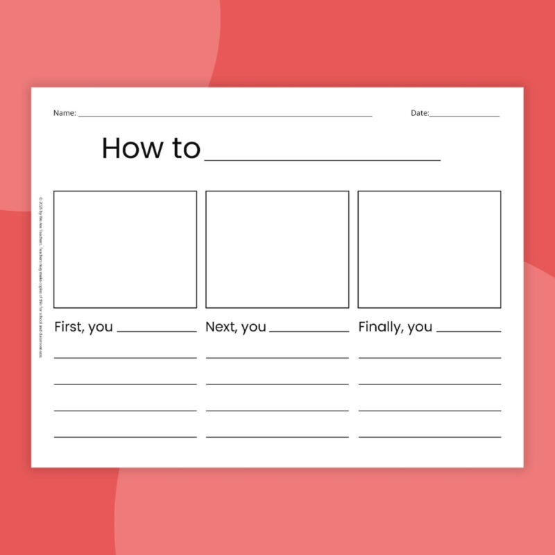 a how to ... planner printable with a red background