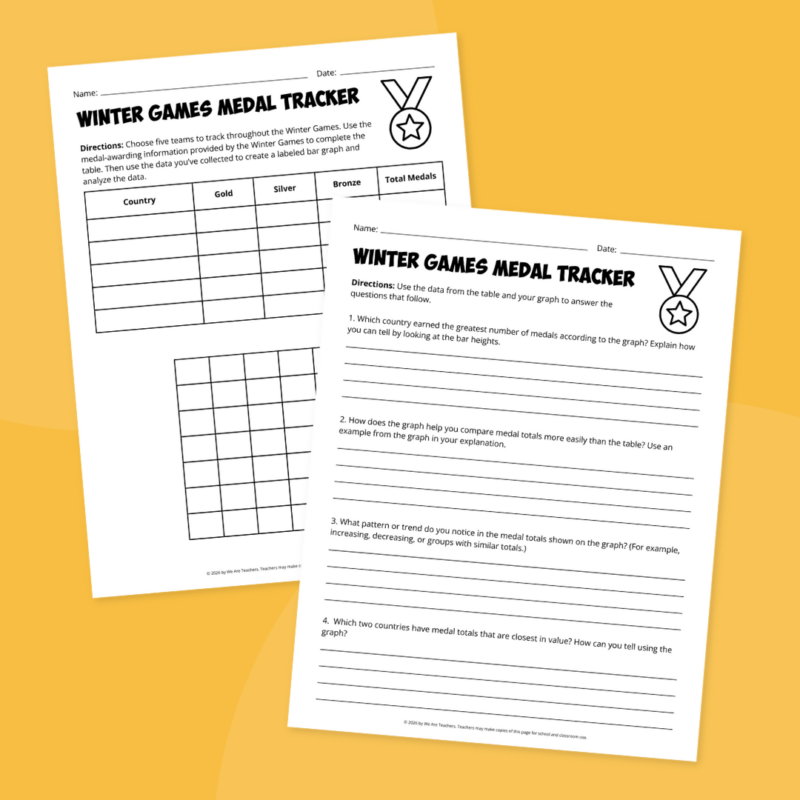 free printable winter sports worksheets preview